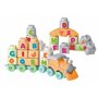 Trenulet alfabetic cuburi din plastic bio, Globo, 24 piese - 1