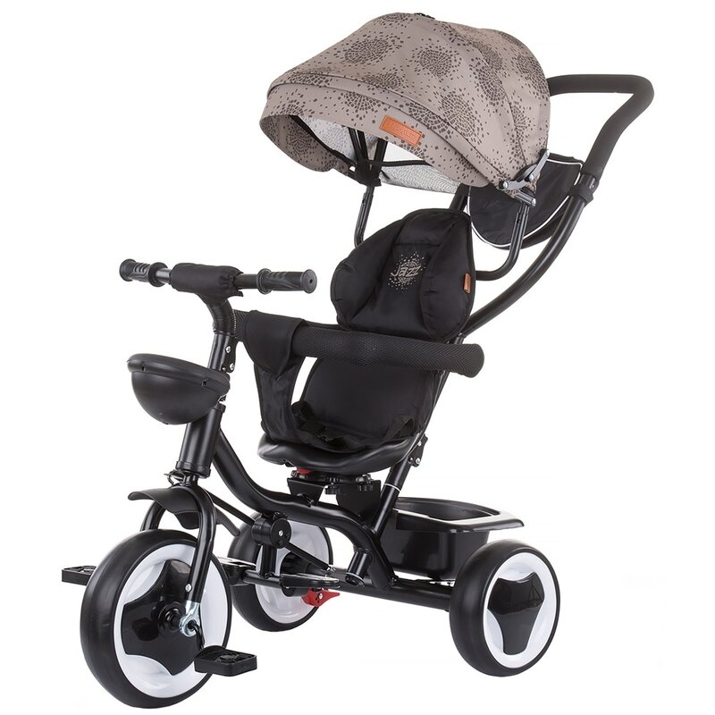 Chipolino - tricicleta jazz vanilla mecanism de pedalare libera, suport picioare, control al directiei, rotire 360 grade, transformabila