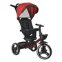 Tricicleta copii, Bebe Stars, Spark, Pliabila, Rotire 360 grade, Cu maner detasabil, Include copertina detasabila, Suport picioare pliabil, Cu 2 spatii depozitare si suport pahar, Pana la 25 kg, Conform cu EN711-1,2, 1,5-5 ani, Red - 1