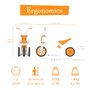 Tricicleta copii, Chillafish, Bunzi Matte, 2 in 1, Transformabila in bicicleta fara pedale, Cu sa reglabila, Cu mic compartiment in sa, 1.9 Kg, Pentru 1-3 ani, Ginger - 4