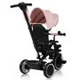 Tricicleta copii, Lionelo, Berry, 2 in 1, Multifunctionala, Suport picioare, Control al directiei, Scaun reversibil, Rotire 360 grade, Functie de roata libera, Utilizare pana la 5 ani, Constructie din otel, Conform cu standardul EN71, Roz - 10