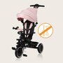 Tricicleta copii, Lionelo, Berry, 2 in 1, Multifunctionala, Suport picioare, Control al directiei, Scaun reversibil, Rotire 360 grade, Functie de roata libera, Utilizare pana la 5 ani, Constructie din otel, Conform cu standardul EN71, Roz - 26