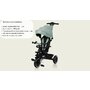 Tricicleta copii, Lionelo, Berry, 2 in 1, Multifunctionala, Suport picioare, Control al directiei, Scaun reversibil, Rotire 360 grade, Functie de roata libera, Utilizare pana la 5 ani, Constructie din otel, Conform cu standardul EN71, Gri - 33