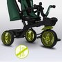 Tricicleta copii, Lionelo, Kori, Ultrapliabila, Multifunctionala, Cu suport de picioare, Control al directiei, Scaun reversibil, Rotire 360 grade, Conform cu standardul european de securitate EN71, Verde - 25