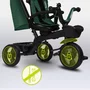Tricicleta copii, Lionelo Kori, ultra-pliabila si multifunctionala, cu scaun rotativ 360°, control parental, suport pentru picioare si accesorii premium, Verde - 26