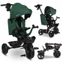 Tricicleta copii, Lionelo Kori, ultra-pliabila si multifunctionala, cu scaun rotativ 360°, control parental, suport pentru picioare si accesorii premium, Verde - 4