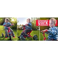 Tricicleta copii, Toyz, York, Cadru metalic, Roti din spuma, 77x48x66 cm, 3-5 ani, Gri