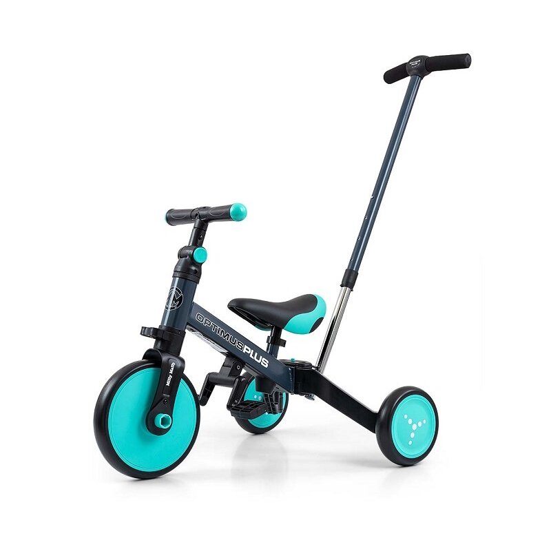 Tricicleta cu maner parental, Optimus Plus 4in1, Mint
