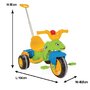 Tricicleta copii, Pilsan, Caterpillar Mecanism de pedalare libera, Suport picioare, Control al directiei, Portocaliu - 2