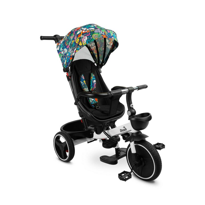 Tricicleta copii, cu maner parental si scaun reversibil Toyz, DASH Melanj