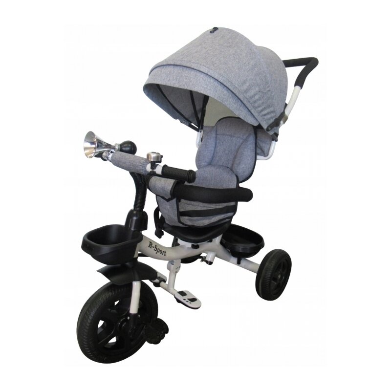 R-sport - tricicleta t4 suport picioare, control al directiei, rotire 360 grade, gri