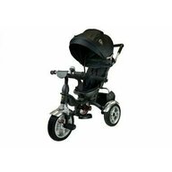 Tricicleta cu pedale pentru copii, cu scaun rotativ, negru, LeanToys, 2602