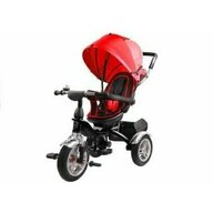 Tricicleta cu pedale pentru copii, cu scaun rotativ si copertina rosie, LeanToys, 7671