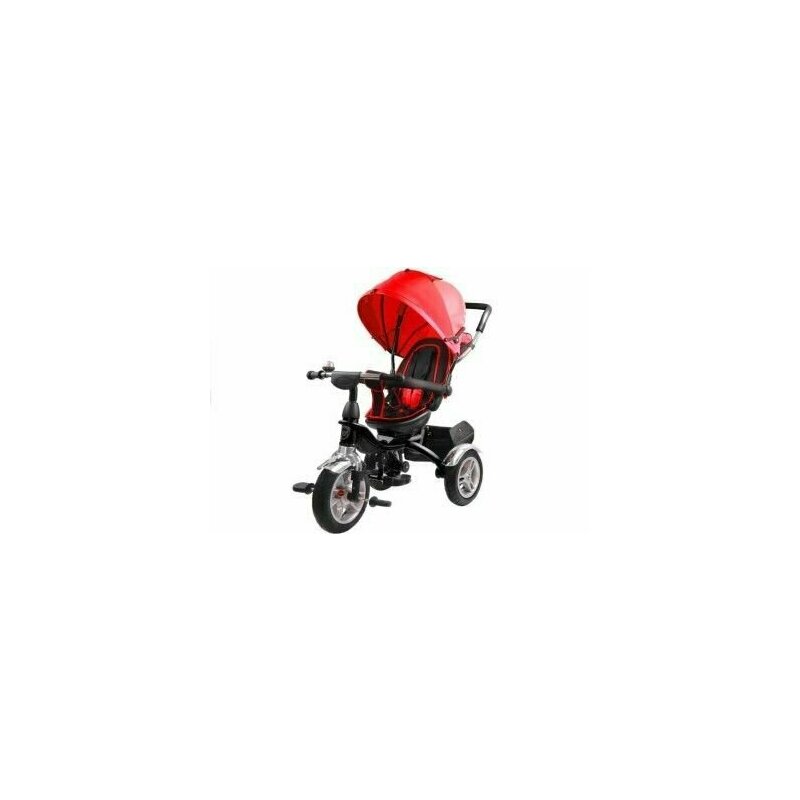 Tricicleta copii, Leantoyscu pedale, cu scaun rotativ si copertina rosie, 7671