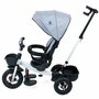 Tricicleta copii, Kids Care Evora Mecanism de pedalare libera, Suport picioare, Control al directiei, Spatar reglabil, Rotire 360 grade, Gri - 1