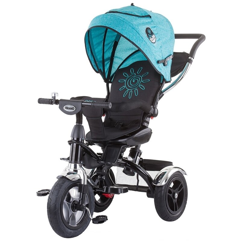 Chipolino - tricicleta arena , mint, mecanism de pedalare libera, control al directiei, scaun reversibil, albastru