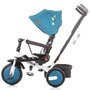 Tricicleta copii, Chipolino, Largo, Mint, Mecanism de pedalare libera, Control al directiei, Scaun reversibil, Albastru - 7