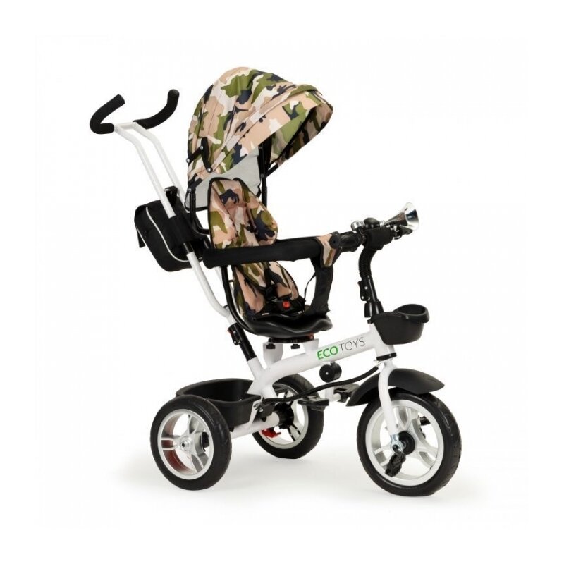 Ecotoys - Tricicleta JM-322 , Mecanism de pedalare libera, Suport picioare, Control al directiei, Rotire 360 grade