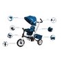 Tricicleta cu sezut reversibil Sun Baby 002 Super Trike Plus Blue - 11