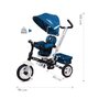 Tricicleta cu sezut reversibil Sun Baby 002 Super Trike Plus Blue - 12
