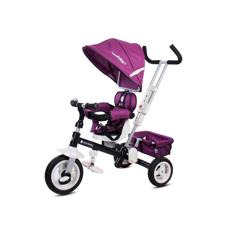 Tricicleta super trike plus mecanism de pedalare libera, control al directiei, scaun reversibil, violet