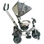 Tricicleta copii, Baby Mix Sunrise Turbo Trike Mecanism de pedalare libera, Suport picioare, Control al directiei, Scaun reversibil, Gri - 2
