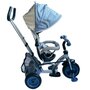 Tricicleta copii, Baby Mix Sunrise Turbo Trike Mecanism de pedalare libera, Suport picioare, Control al directiei, Scaun reversibil, Albastru/Gri - 2