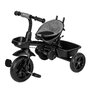 Tricicleta copii, Free2Move, cu sezut rotativ 360 grade, Reglabil, Roti EVA, Mecanism de pedalare libera, Suport picioare, Black Grey - 5