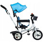 Tricicleta copii, cu sezut rotativ, cosulet de depozitare, mini geanta, Ecotoys, albastra - 3
