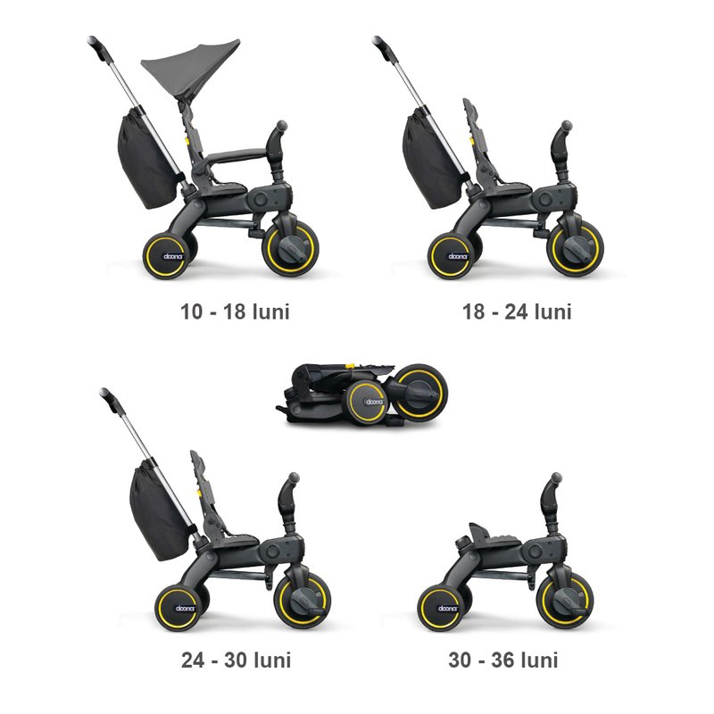 Doona - tricicleta liki trike s3, grey hound