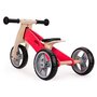Tricicleta ECOTOYS YM-BB-01 cu pedale, 2 in 1 din lemn, roz - 2