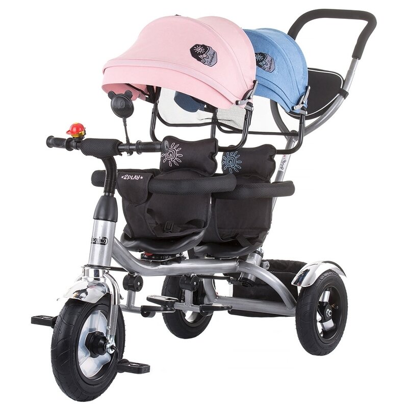 Chipolino - tricicleta gemeni 2play blue pink