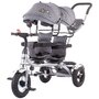 Tricicleta copii, Chipolino, 2Play Mecanism de pedalare libera, Suport picioare, Scaun reversibil, Pentru gemeni, Gri - 1