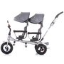 Tricicleta copii, Chipolino, 2Play Mecanism de pedalare libera, Suport picioare, Scaun reversibil, Pentru gemeni, Gri - 2