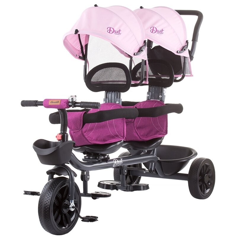 Chipolino - tricicleta gemeni duet peony pink