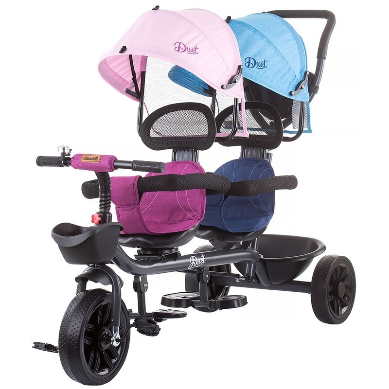 Chipolino - tricicleta gemeni duet pink blue