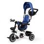 Tricicleta copii, Ecotoys, cu scaun rotativ, control parental, Albastra - 2
