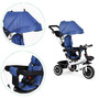 Tricicleta copii, Ecotoys, cu scaun rotativ, control parental, Albastra - 6
