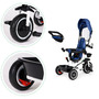 Tricicleta copii, Ecotoys, cu scaun rotativ, control parental, Albastra - 7