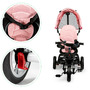 Tricicleta pentru copii, Ecotoys, cu scaun rotativ, control parental, elemente detasabile, Roz - 4