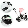 Tricicleta pentru copii, Ecotoys, cu scaun rotativ, control parental, elemente detasabile, Roz - 6