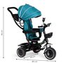 Tricicleta pentru copii, Ecotoys, cu scaun rotativ, control parental, elemente detasabile, Verde/Albastru - 5