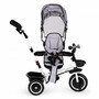 Tricicleta copii, Ecotoys, cu scaun rotativ, control parental, Gri - 2