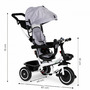 Tricicleta copii, Ecotoys, cu scaun rotativ, control parental, Gri - 5