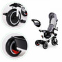 Tricicleta copii, Ecotoys, cu scaun rotativ, control parental, Gri - 7