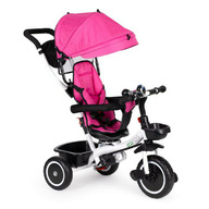 Tricicleta copii, Ecotoys, cu scaun rotativ, control parental, Roz