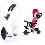 Tricicleta copii, Ecotoys, cu scaun rotativ, control parental, Roz - 5