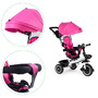 Tricicleta copii, Ecotoys, cu scaun rotativ, control parental, Roz - 6