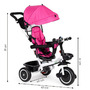 Tricicleta copii, Ecotoys, cu scaun rotativ, control parental, Roz - 8