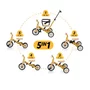 Tricicleta, Petite&Mars, Turbo, 5 in 1, Multifunctionala, Vehicul de impins, Bicicleta, Cu maner detasabil, Roti din cauciuc, Pana la 25 kg, 1.5-5 ani, Bej - 6